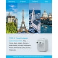 thumbnail image 2 of 3 Pack European Travel Plug Adapter, International Power Plug Adapter with 2 USB Ports,2 American Outlets 4 in 1 Travel Essentials to France, Germany, Greece, Italy, Israel, Spain (Type C), 2 of 4