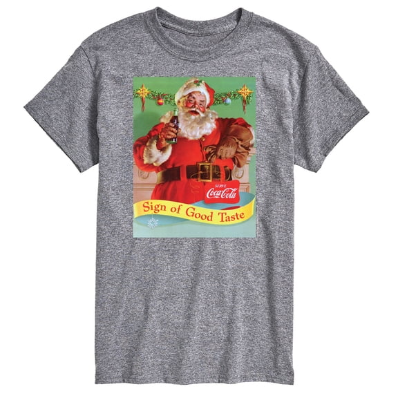 Coca-Cola - Sip Of Good Taste Vintage Coca Cola Santa - Men's Short Sleeve Graphic T-Shirt
