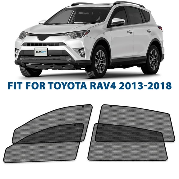 CLIM ART Magnetic Car Window Shades for Toyota RAV4 2013-2018 – Custom-Fit Sun Blocker Curtains, Side Window Covers, Essential Car Accessories for Camping, Baby, and Privacy Protection - MS0237