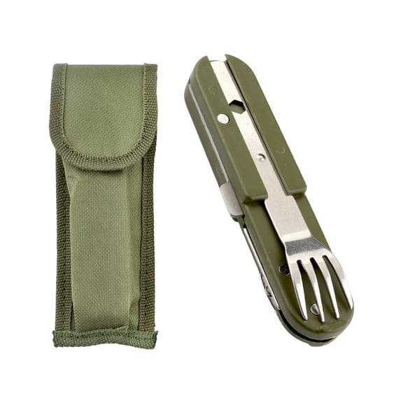 Durability Folding Cutlery Set Stainless Steel Spoon Fork Knifed for Backpacking and Travel Essential