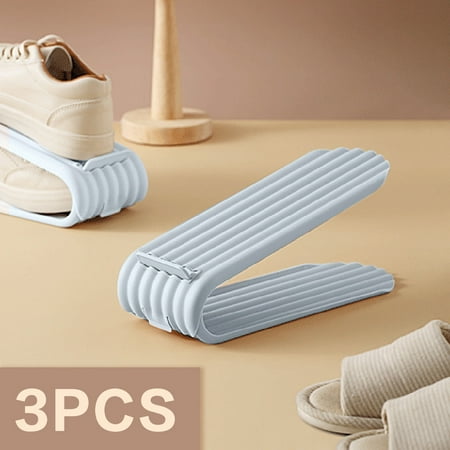 

3PC Space-saving 2-layer Shoe Rack Shoe Adjustable Shoe Rack