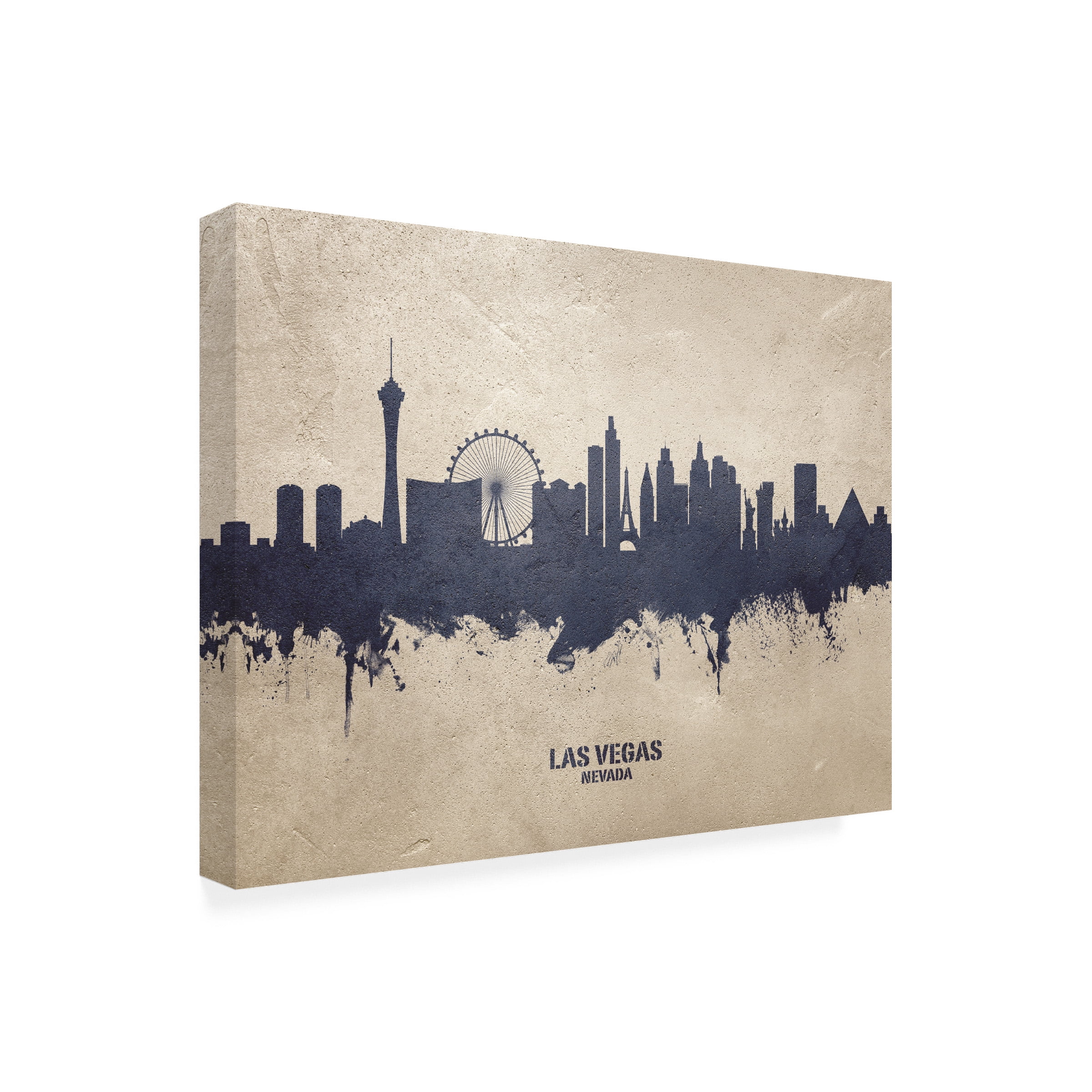 Michael Tompsett 'Las Vegas Nevada Skyline Concrete' Canvas Art