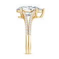 thumbnail image 4 of Rosec Jewels 4 Ct IGI Certified E-VS1 Lab Grown Diamond Pear Shaped Engagement Ring with Split Shank, 18K Yellow Gold, US 9.00, 4 of 9