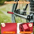 thumbnail image 4 of Uxcell 2 Pairs Bike Pegs Aluminum Alloy Rear Stunt Pegs Anti-Skid Back Seat Stands fit 3/8" Axles for Mountain Bike, Red & Blue, 4 of 6