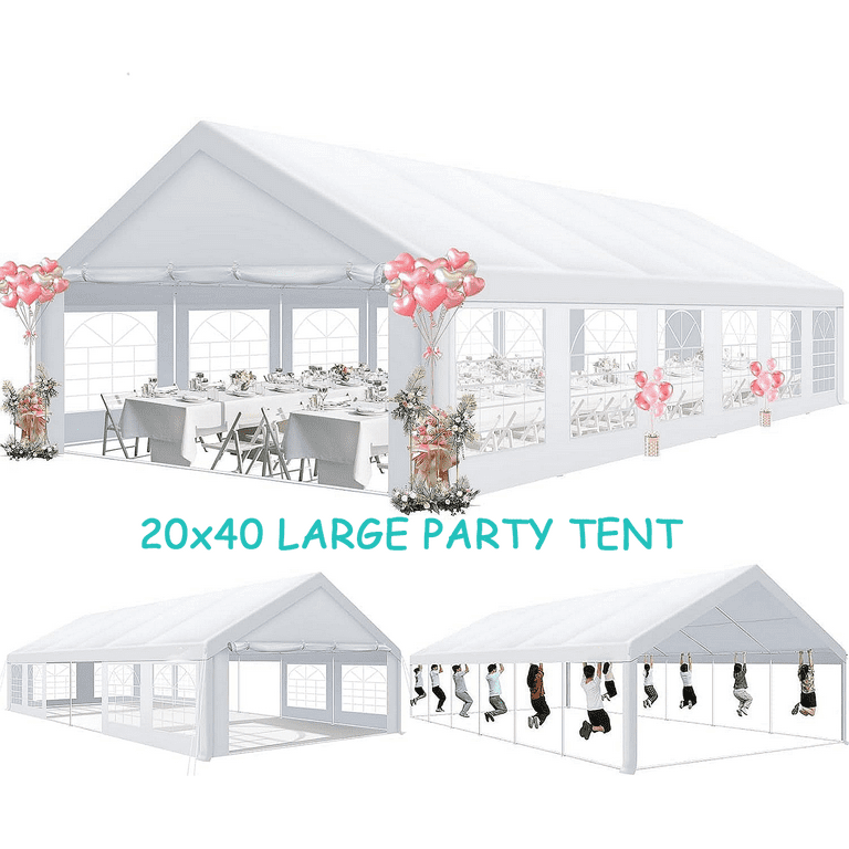 20'x40' Large Heavy Duty Outdoor Canopy Party Tent with 8
