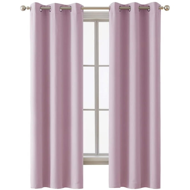Deconovo Grommet Window Panels Room Darkening Thermal Insulated Blackout Curtains For Nursery 38 Inch By 72 Lavender 2 Curtain Com Deconovo Grommet Window Panels Room, Lavender Curtains For Nursery