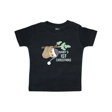 

Inktastic Babys 1st Christmas Sloth Gift Baby Boy or Baby Girl T-Shirt