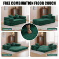 thumbnail image 6 of Jopath Convertible Sofa Bed with Pillows, Corduroy Folding Mattress Sleeper Sofa Couch with Fixed-Shape Frame, Floor Sofa Bed Couch for Living Room Bedroom Lounge,Dark Green+Corduroy, 6 of 12