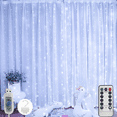 thumbnail image 3 of 3 Pack 8 Modes Curtain Lights,900 LED Twinkle Light Curtains,USB Christmas Curtain Lights for Bedroom Party Wedding Wall,Cool White,9.9 x 9.9 ft, 3 of 11