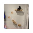 thumbnail image 4 of 3pcs/Set Cat Wall Furniture (Solid Wood Cat Hammock*1 + Cat Climbing Column*2), Solid Wood Cat Wall Shelf Set Used For Play, Climbing, And Rest, Easy-, 4 of 5