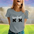 thumbnail image 2 of Casual Summer Tshirts For Women Fashion Baseball Mom Theme Printed Round Neck Short Sleeve T Shirt, 2 of 4