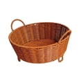 thumbnail image 1 of Cesta de fruta tejida, cesta de almacenamiento, cesta multiusos con asa, frutero rústico de ratán artificial, organizador para picnics, despensa, 1 of 7