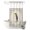 Ash Gray, Sand, Beige, Linen, variant on No Hook Shower Curtain, Field Mouse Shower Curtains for Bathroom with See Through Top Window, Farmhouse Grey Plaid Vintage Animals Waterproof & Washable Bath Curtain 66"x72"