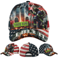 thumbnail image 5 of Lotusprinthandmade Custom Name Firemans 9/11 Patriot Day Memorial America Flag Classic Baseball Cap, 5 of 7