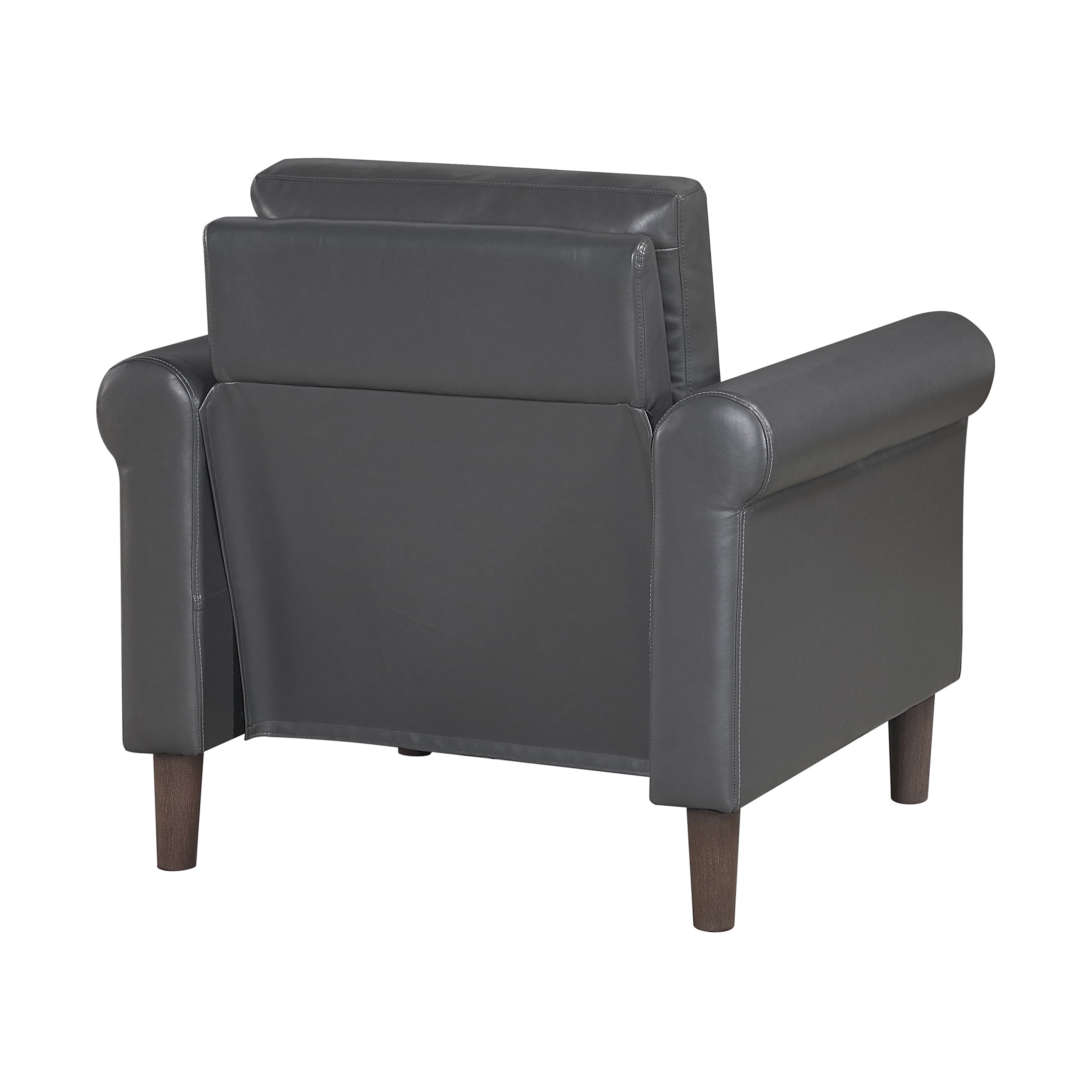 OakvillePark Marlinth Faux Leather Chair, Dark Gray
