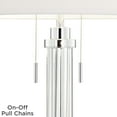 thumbnail image 4 of Possini Euro Design Cadence Modern Table Lamp with Square Black Marble Riser 30" Tall Glass Column White Shade for Bedroom Living Room Bedside Office, 4 of 6