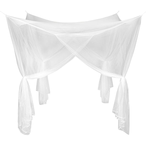 Dosel de cama para camas individuales y dobles, elegantes cortinas de cama de fácil instalación, mosquitera de poliéster de calidad superior para uso en interiores y exteriores, mosquitera para
