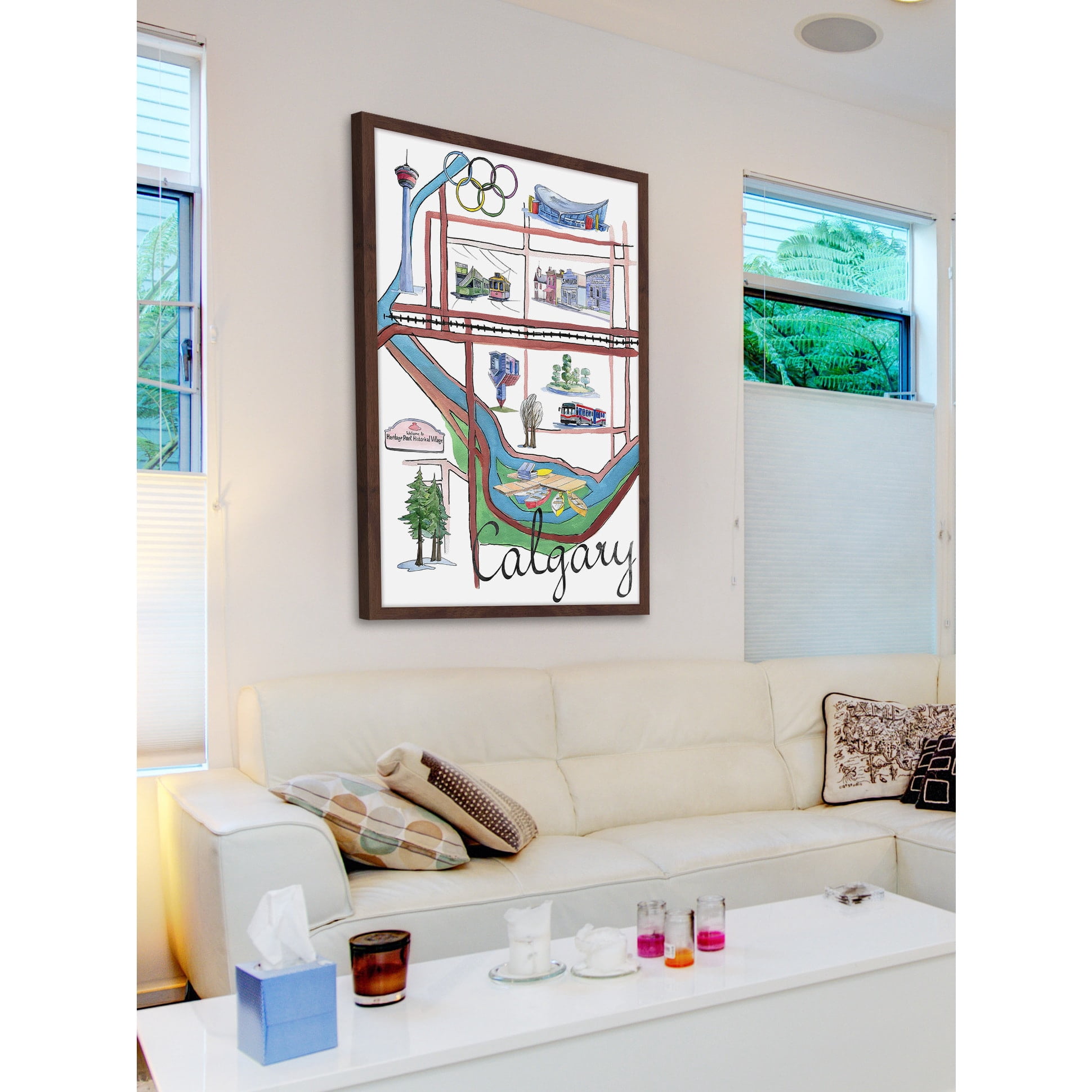 "Calgary Olympics 2" Framed Painting Print