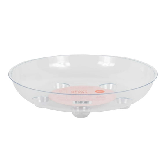 CWP DS-600 Heavy Gauge Footed Carpet Saver Saucer, 6-Inch Diameter, Clear