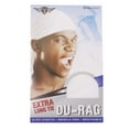 thumbnail image 2 of Wrinkle Free Extra Long Du-Rag - White, 2 of 2