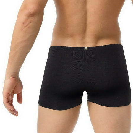 

BIZIZA Male Pouch Comfort Trunks for Men Soft Underwear Stretch Breathable Briefs Black XL