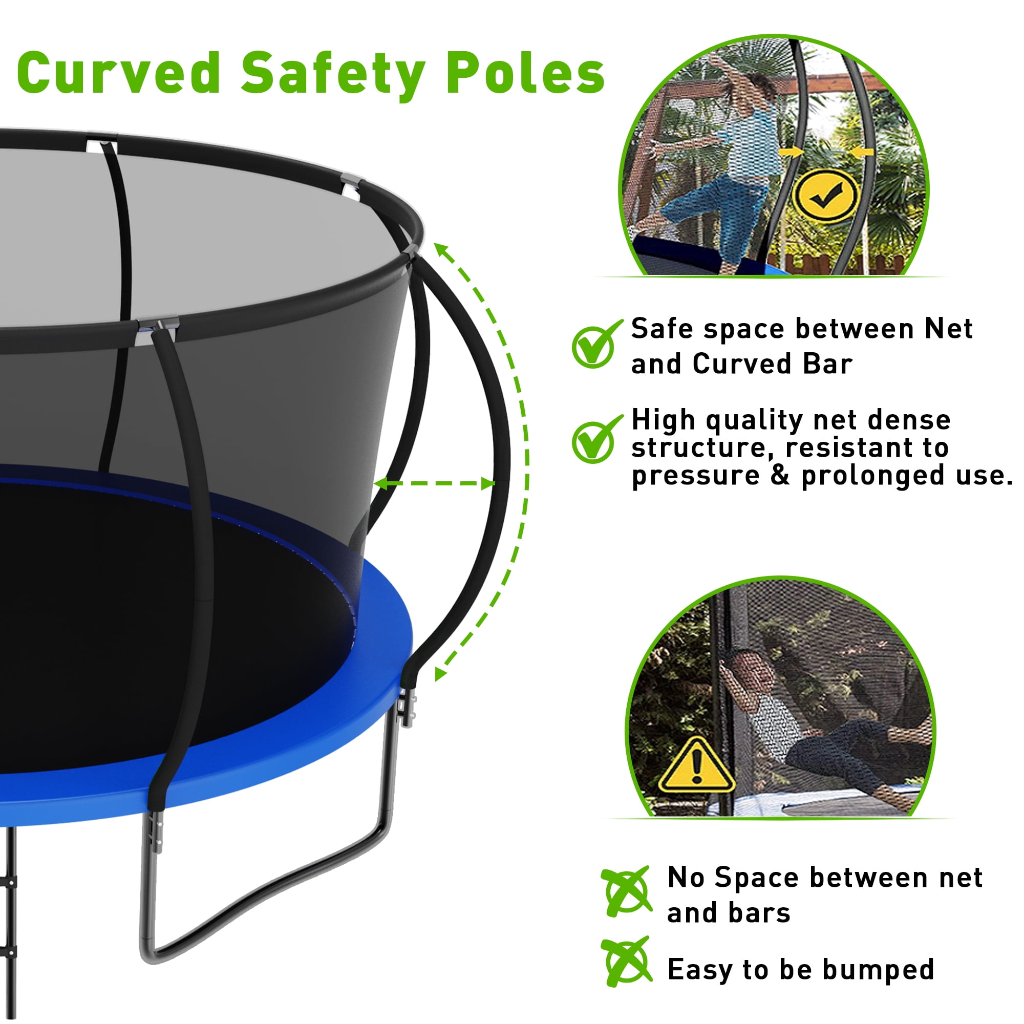 Jump Into Fun 12FT Trampoline 1200LBS for 6 Kids and Adults, Galvanized Anti-Rust Coating Pumpkin Outdoor Trampolines with Enclosure Net and Basketball Hoop, Lights, Sprinkler, Gift Family Use