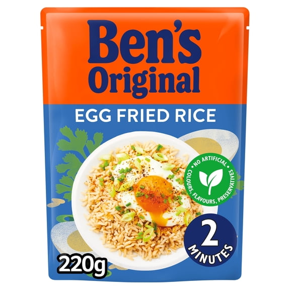 Ben's Original Egg Fried Microwave Rice 220g, Imported from Britain