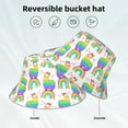 thumbnail image 6 of Balery Rainbow Llama Sun Hats for Men Women Bucket Hat UPF 50+ Buckey Hat Boonie Hat Foldable UV Protection Hiking Beach Fishing Summer, 6 of 9