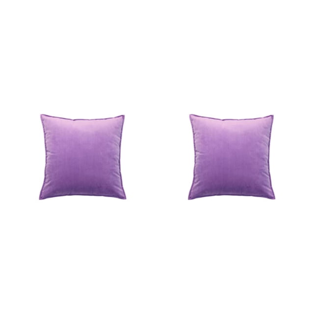 Billuyoard Funda para cojín de asiento, color sólido, suave, agradable al tacto, resistente, lavable, reutilizable, con cremallera, funda de Púrpura 40x40cm 2Conjunto