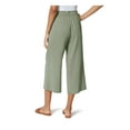 thumbnail image 2 of ANNE KLEIN JEANS Womens Green Textured Pull-on Drawstring Wide Leg Wear To Work High Waist Pants M, 2 of 3