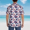 thumbnail image 4 of Balery record rock music Skull Camisas hawaianas de manga corta para hombre, camisas playeras de corte holgado, camisas de vacaciones con botones,Large, 4 of 7