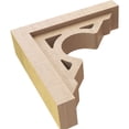thumbnail image 6 of 3"W x 12"D x 12"H Thin Sheridan Rough Cedar Woodgrain TimberThane Corbel, Primed Tan, 6 of 6