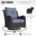 LayinSun 5 Pieces Outdoor Patio Furniture Set, Rattan Wicker Swivel ...