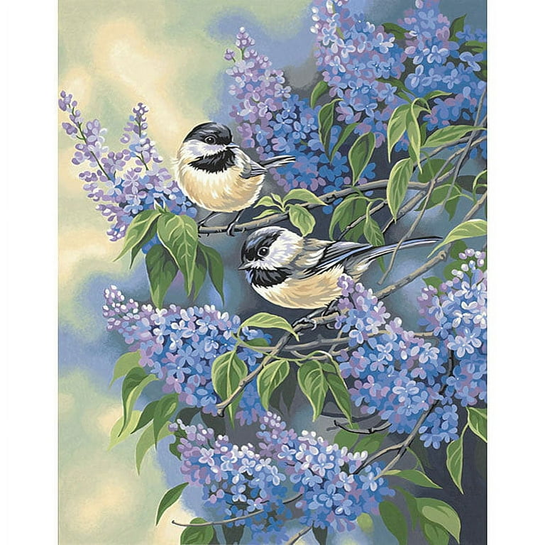 Paintworks Paint By Number 11x14 Chickadees&Lilacs 