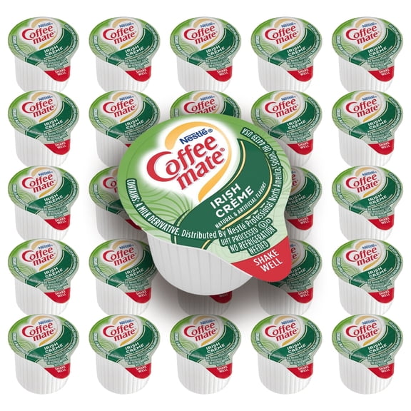 Nestle Coffee-Mate Irish Creme Single Serve Non-Dairy Creamer, 0.4 oz l Pack of 50