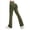 4# Army Green, variant on Women Workout Flare Leggings with Pockets Hidden Scrunch High Waisted Cargo Gym Yoga No Front Seam Leggings Gray S