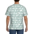 thumbnail image 3 of Vsdgher White Swan Print Men's Dry Fit Mesh Athletic Shirts Moisture Wicking Tennis T-Shirt Tops, 3 of 9