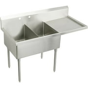 Elkay Ss8254r Sturdibilt 27-1/2" Double Basin Free Standing Stainless Steel Utility Sink -