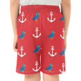 thumbnail image 3 of Bird and Boat Anchor Pattern Athletic Shorts Breathable with Comfort Fit Drawstring Casual Sweatshorts Small, 3 of 9