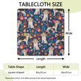 thumbnail image 2 of Beagle Dog Dog and Pioneer Flower Square Fitted Tablecloth with Elastic Edge,Square Table Cover,Washable Elastic Table Cover for Home Kitchen Party Decor 36"x36", 2 of 6