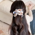 thumbnail image 7 of 4 Pcs Oversize Scrunchies, Elastics Bands Floral Scrunchie, Rubber Bands Chiffon for Thick Curly Hair, Flower Ties for Women Girls, 7 of 7