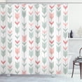 thumbnail image 1 of Ambesonne Geometry Shower Curtain, Abstract Chevron Arrow, 69"Wx84"L, Pale Blue and Pink, 1 of 3