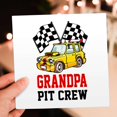 thumbnail image 7 of 3drose, Pit Crew Grandpa Funny Car Race Theme Birthday Party Host, 6 Greeting Cards with Envelopes, 7 of 7