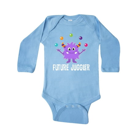 

Inktastic Juggling Monster Future Juggler Gift Baby Boy or Baby Girl Long Sleeve Bodysuit