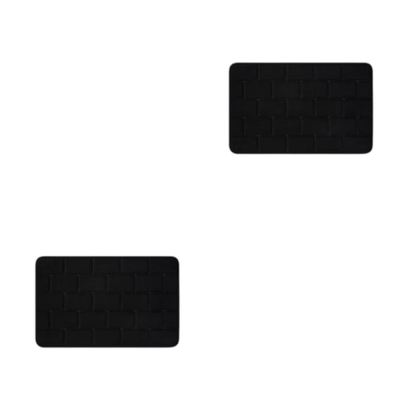 Alfombrilla de baño Bearachild de secado rápido Negro 2Conjunto