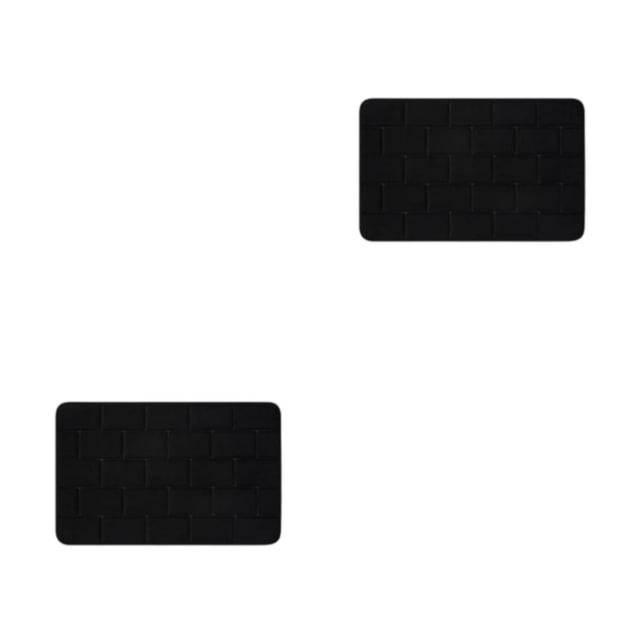 Alfombrilla de baño Bearachild de secado rápido Negro 2Conjunto
