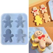 BQBQERT Silicone Cake Mold Fondant Gingerbreads Man Shaped Baking Tools Silicone Candy Suitable for Holiday Baking
