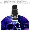 thumbnail image 4 of Square 2Pack PU Leather Skull Cruise Luggage Tag with Privacy Cover and Name ID Tag for Travel Handbags Backpacks Luggage Tags, 4 of 6