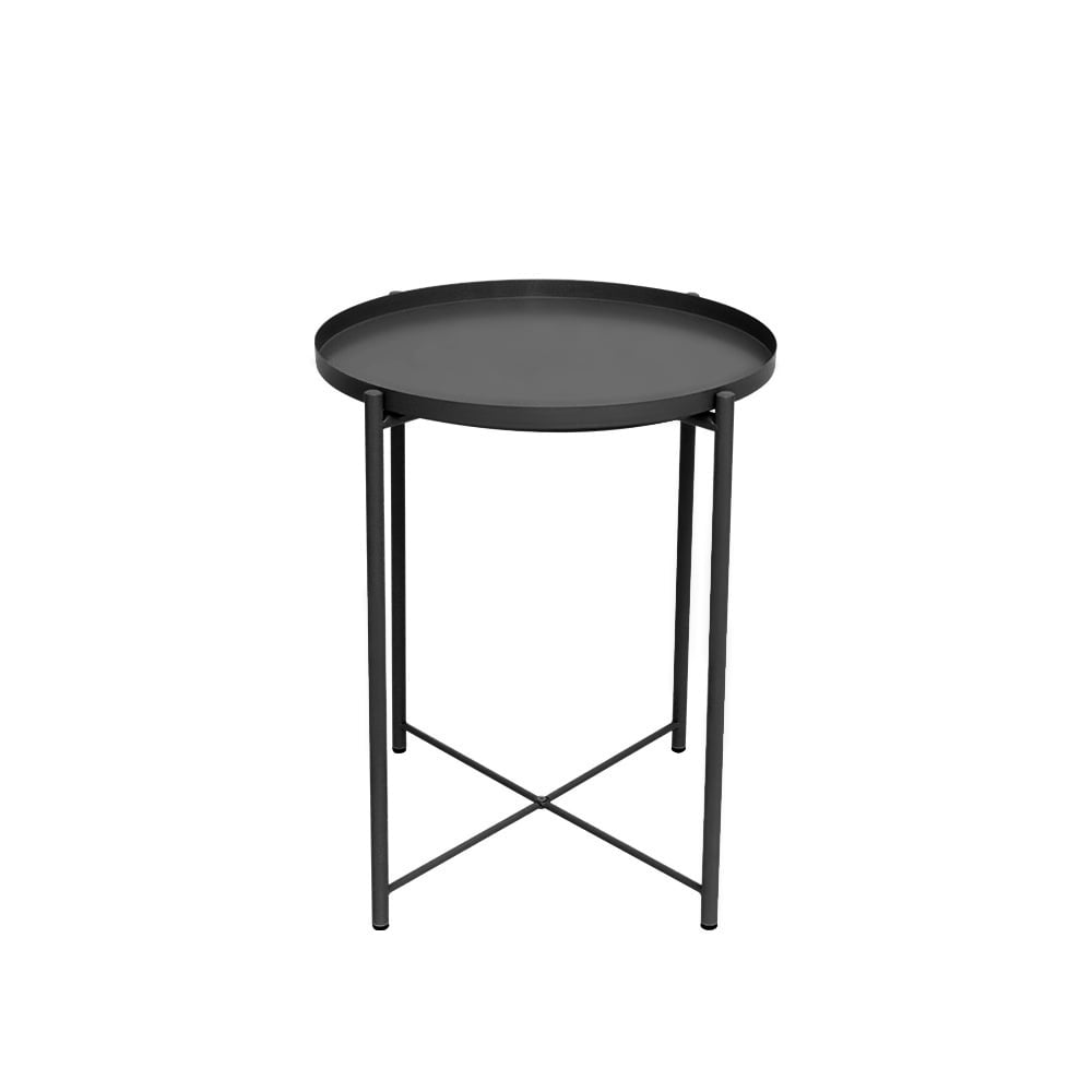 Metal Tray Side Table Small Round sofa end table Sofa End Coffee Table