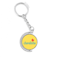 thumbnail image 1 of indy i love you affection language simple rotatable keyholder disc accessories chain clip, 1 of 3